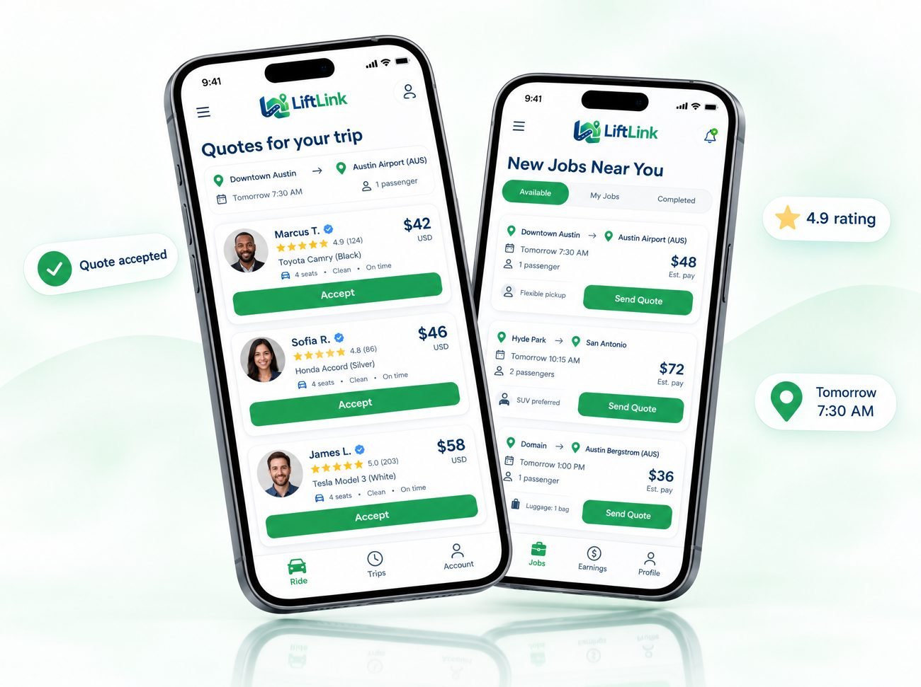 LiftLink customer and driver apps